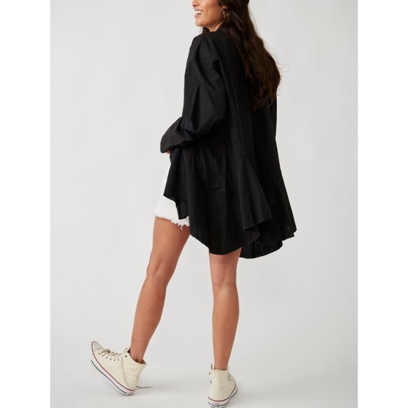 FREE PEOPLE Freya Poplin Tunic / Black - Picture 6 of 8